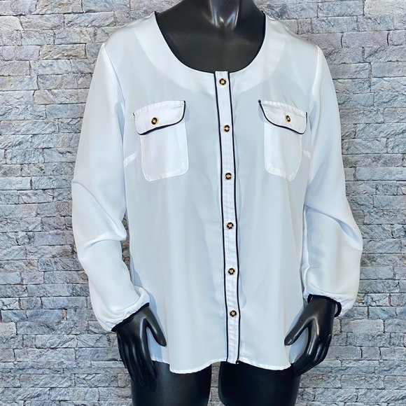 Notations Tops - Notations Business Blouse